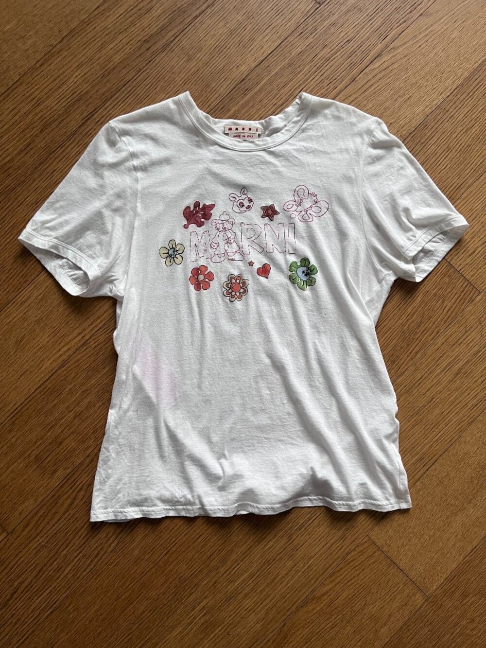 MARNI x Paloma Funky Charm Explosion T-shirt In Lily White Size 46 Med/Large